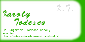 karoly todesco business card